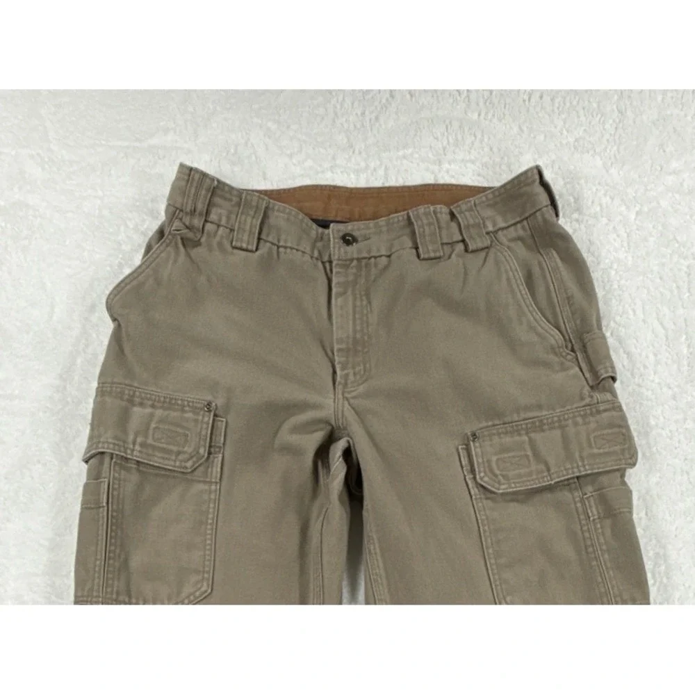 Duluth Trading Cargo Pants Mens 36 Brown Canvas Workwear Utility